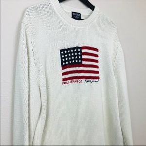 Vintage Polo Ralph Lauren American Flag Sweater
